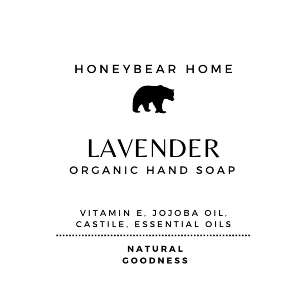 Honeybear Home Organic Moisturizing Hand Soap - Lavender